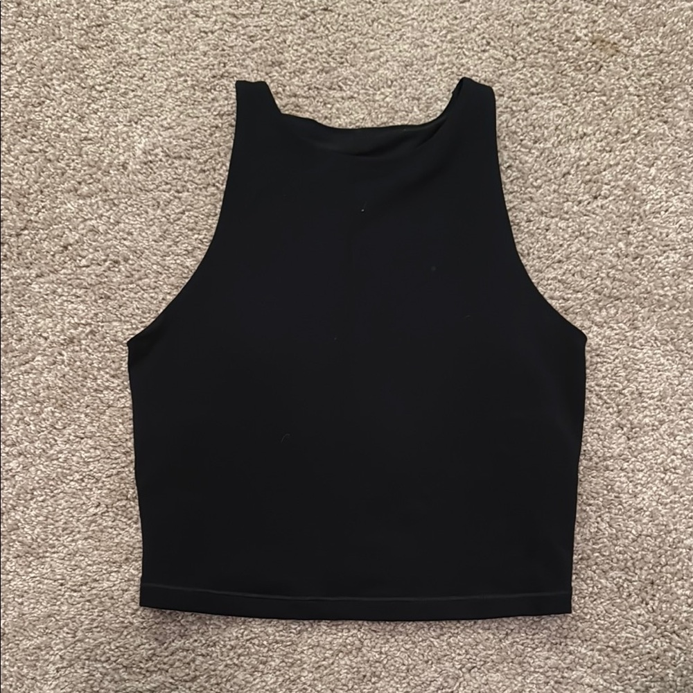 OLD NAVY ACTIVE WORKOUT TOP XS BUILT IN BRA BLACK
